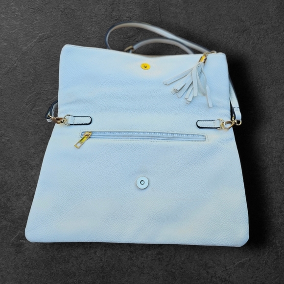 SR2 Sondra Roberts White Studded Bag/Clutch. - Picture 3 of 7